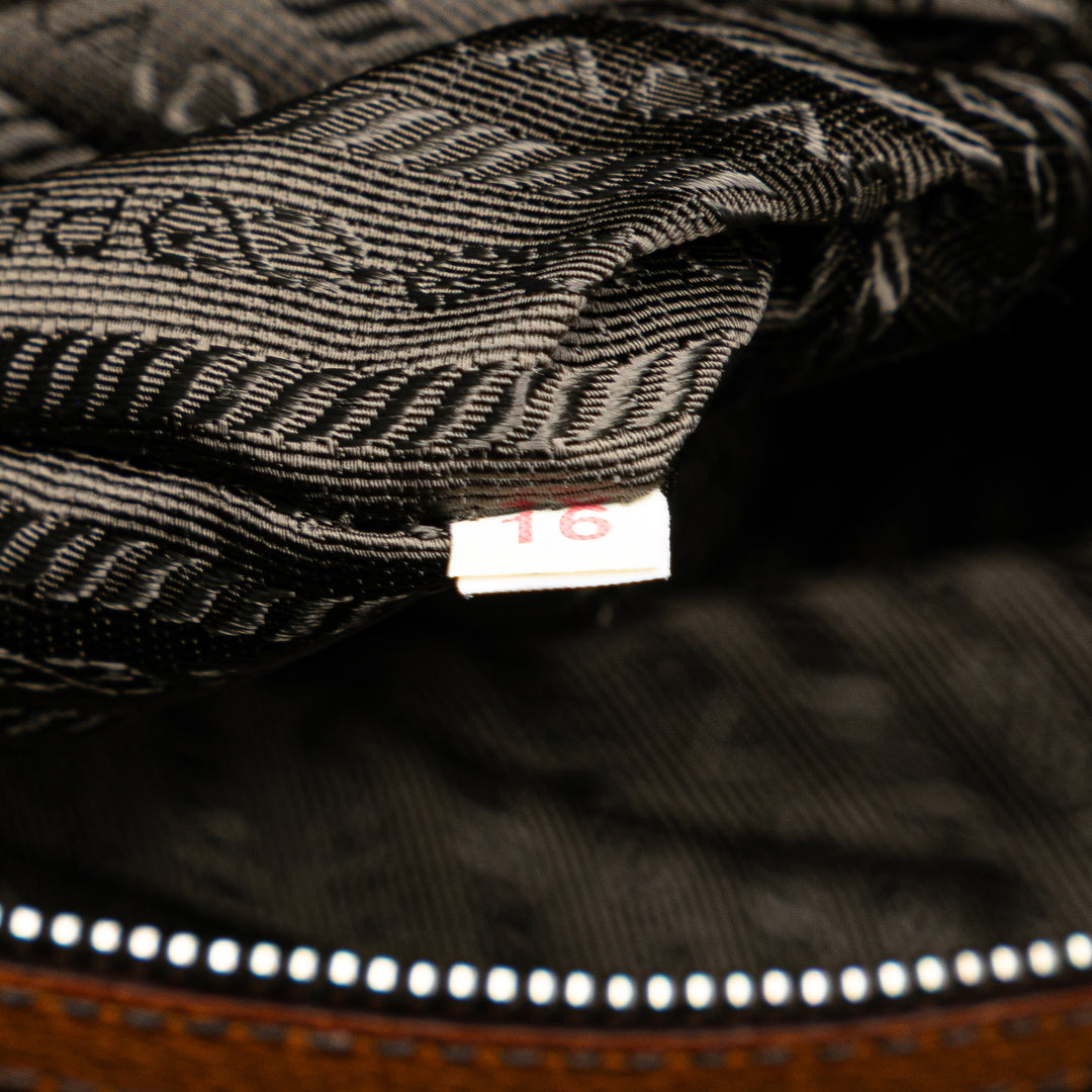 Cinghiale Trimmed Canvas Canapa Travel Bag Brown - Gaby Paris