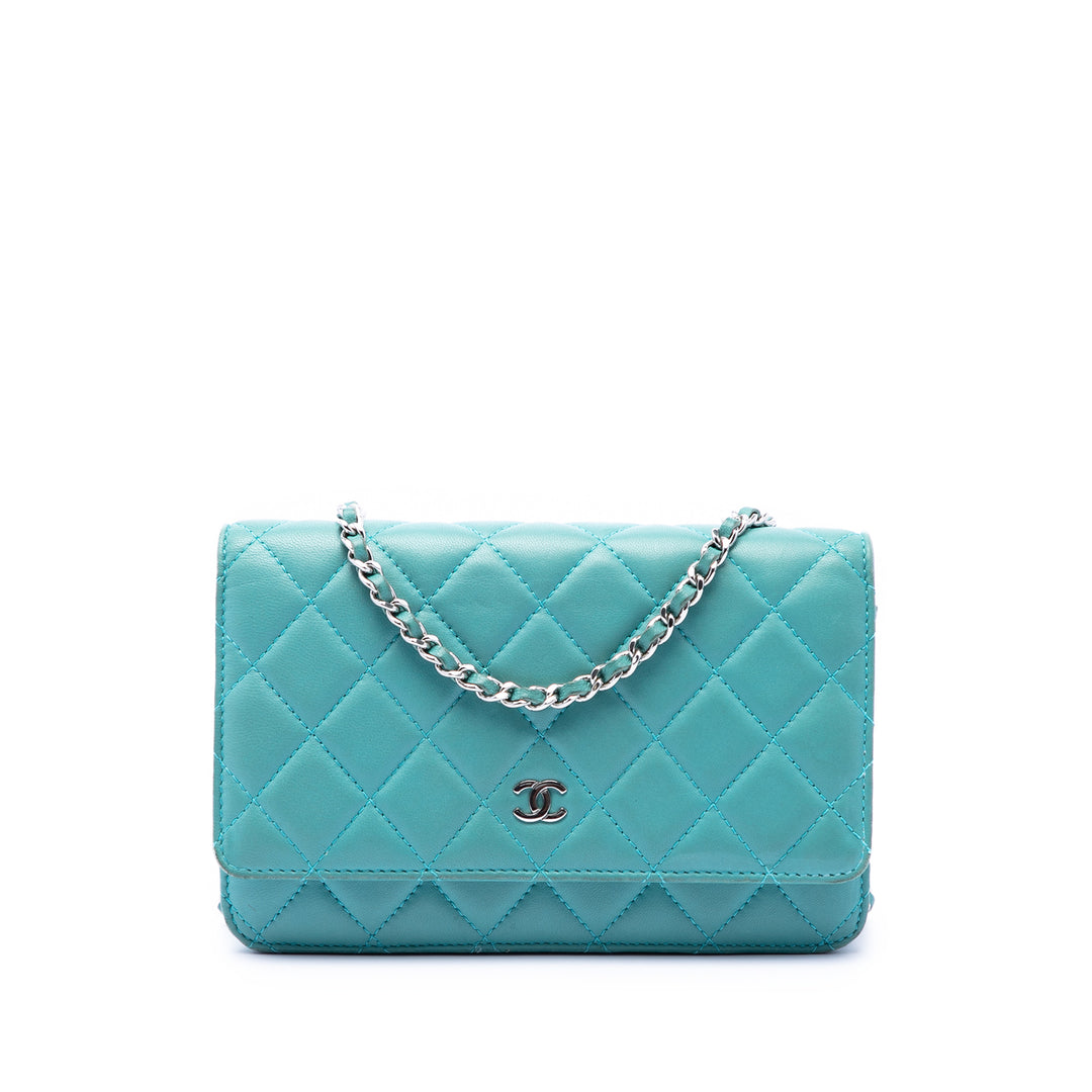 Chanel CC Matelassé Wallet on Chain Cuir d'agneau