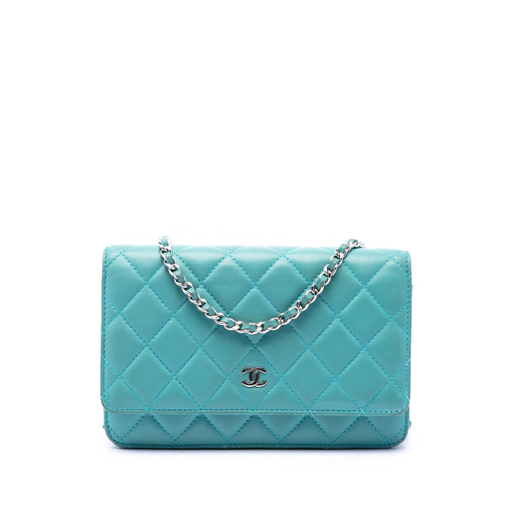 Chanel CC Matelassé Wallet on Chain Cuir d'agneau