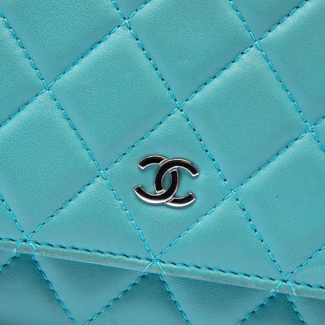 Chanel CC Matelassé Wallet on Chain Cuir d'agneau