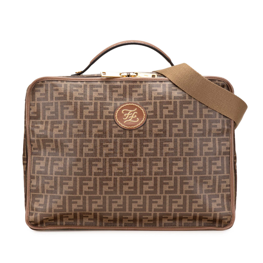 Fendi Zucca Coated Toile Karligraphy Sac de voyage