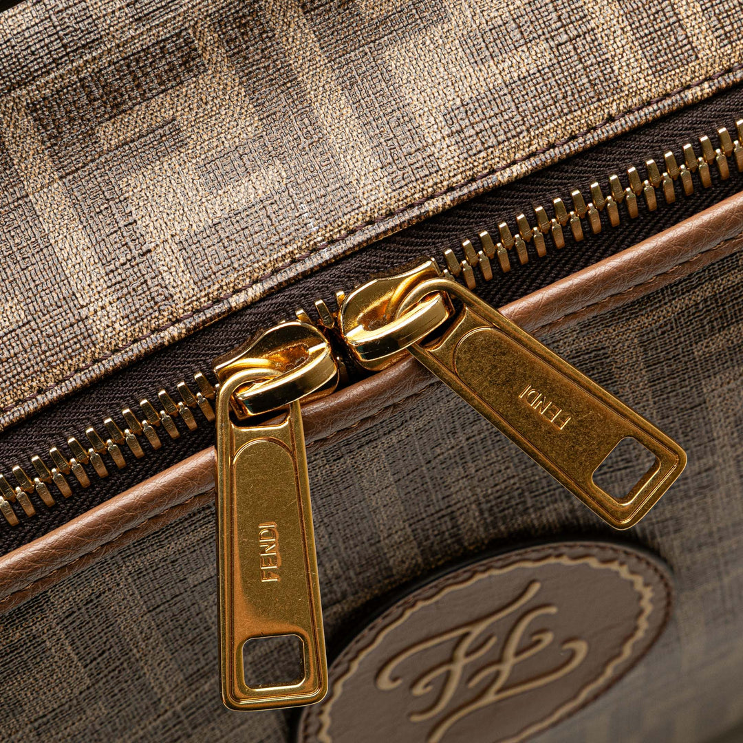 Fendi Zucca Coated Toile Karligraphy Sac de voyage