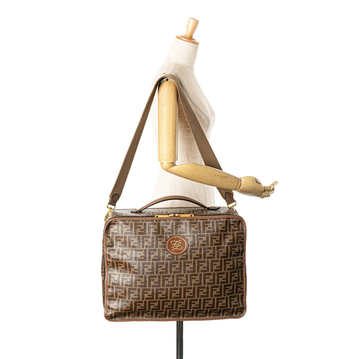 Fendi Zucca Coated Toile Karligraphy Sac de voyage