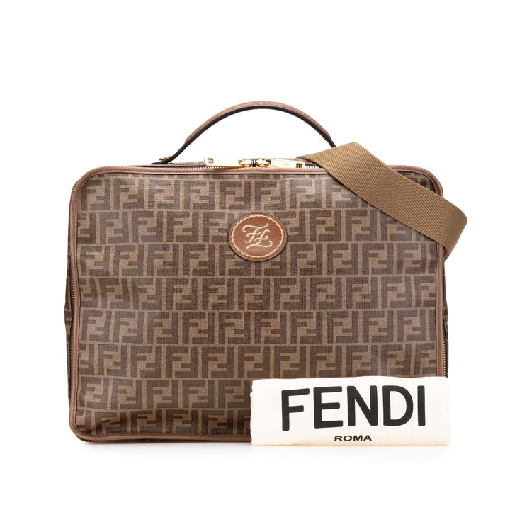 Fendi Zucca Coated Toile Karligraphy Sac de voyage