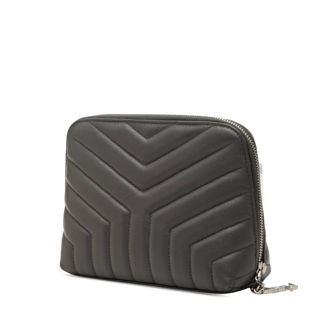 Saint Laurent Matelasse Cuir d’agneau Monogram Loulou Cosmetic Étui