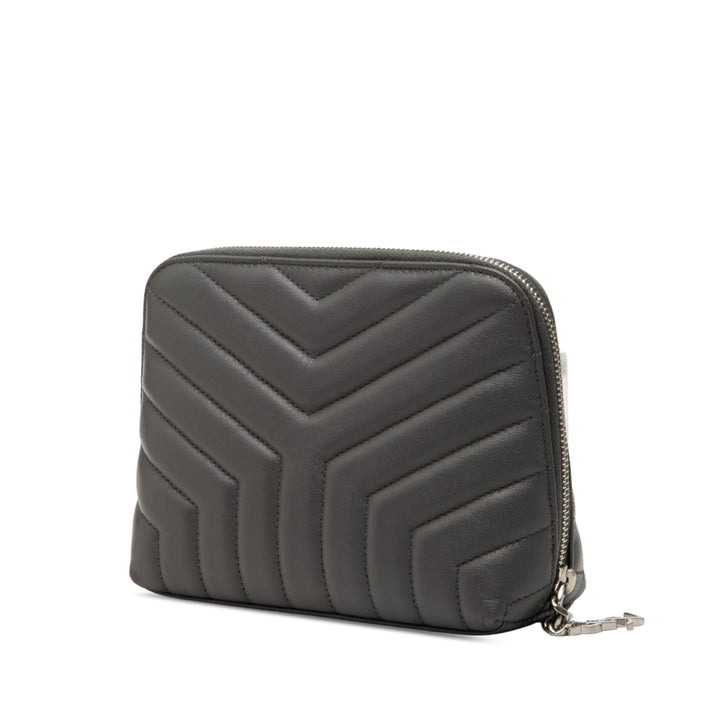 Saint Laurent Matelasse Cuir d’agneau Monogram Loulou Cosmetic Étui