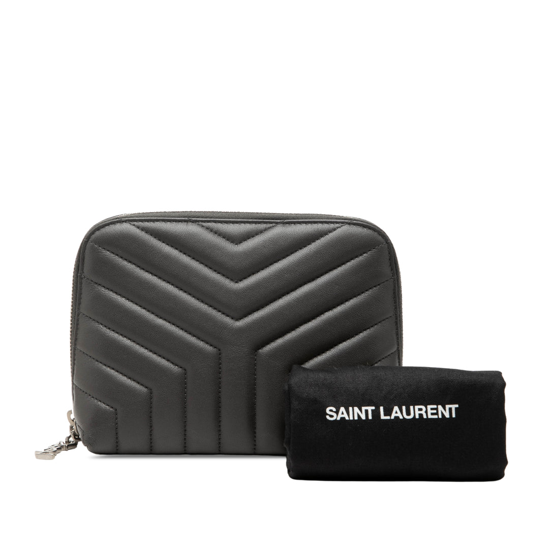 Saint Laurent Matelasse Cuir d’agneau Monogram Loulou Cosmetic Étui