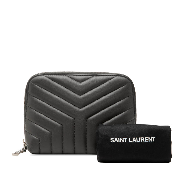Saint Laurent Matelasse Cuir d’agneau Monogram Loulou Cosmetic Étui