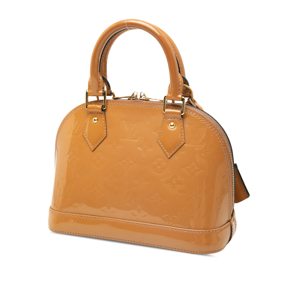 Louis Vuitton Alma BB Cuir verni Monogram Marron – vue 2 – GABY PARIS