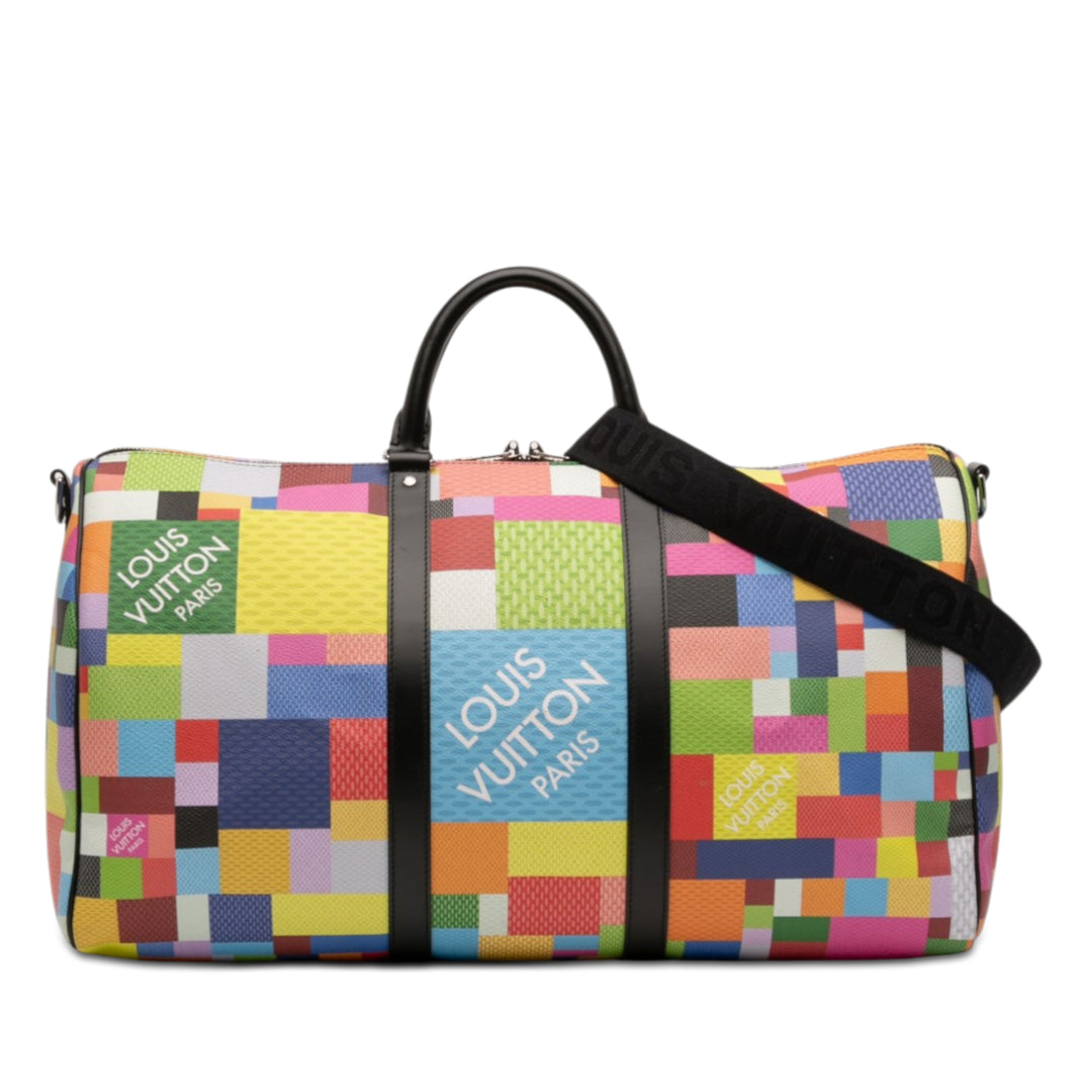 Louis Vuitton Multicolor 3D Keepall Bandouliere 50 Toile Damier Graphite