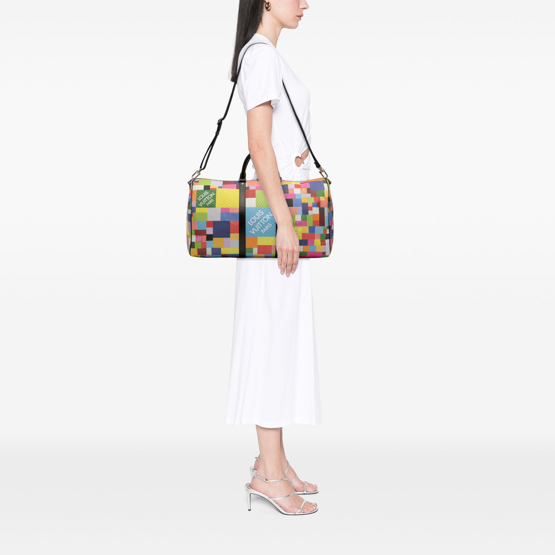 Louis Vuitton Multicolor 3D Keepall Bandouliere 50 Toile Damier Graphite