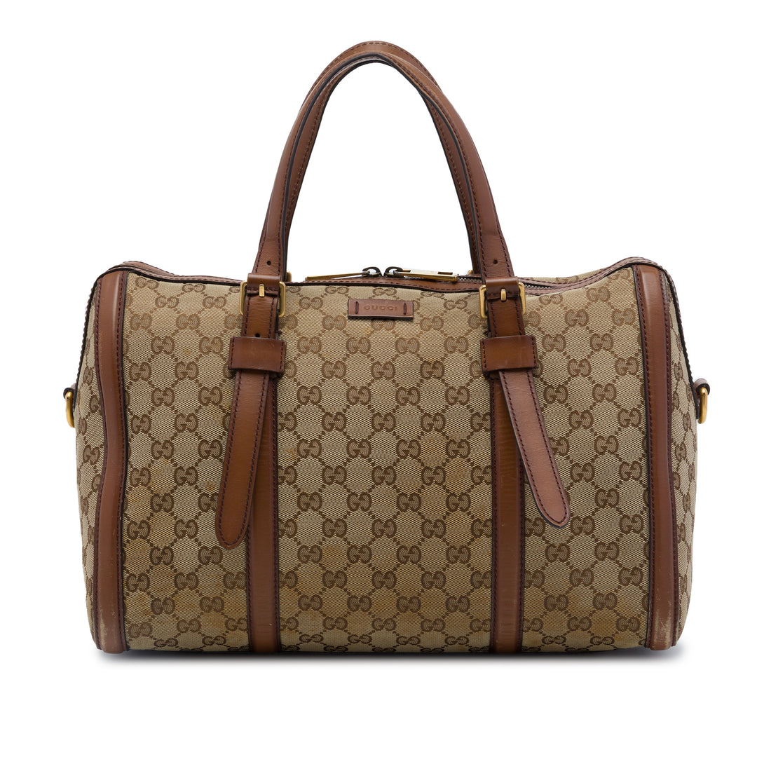 Gucci GG Lady Web Boston Sac Moyen Beige