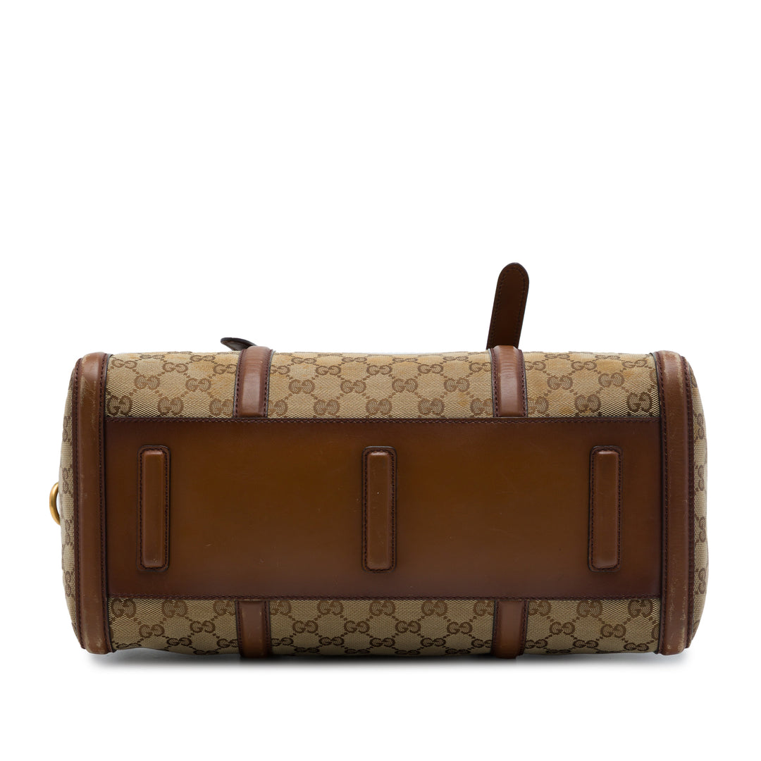 Gucci GG Lady Web Boston Sac Moyen Beige