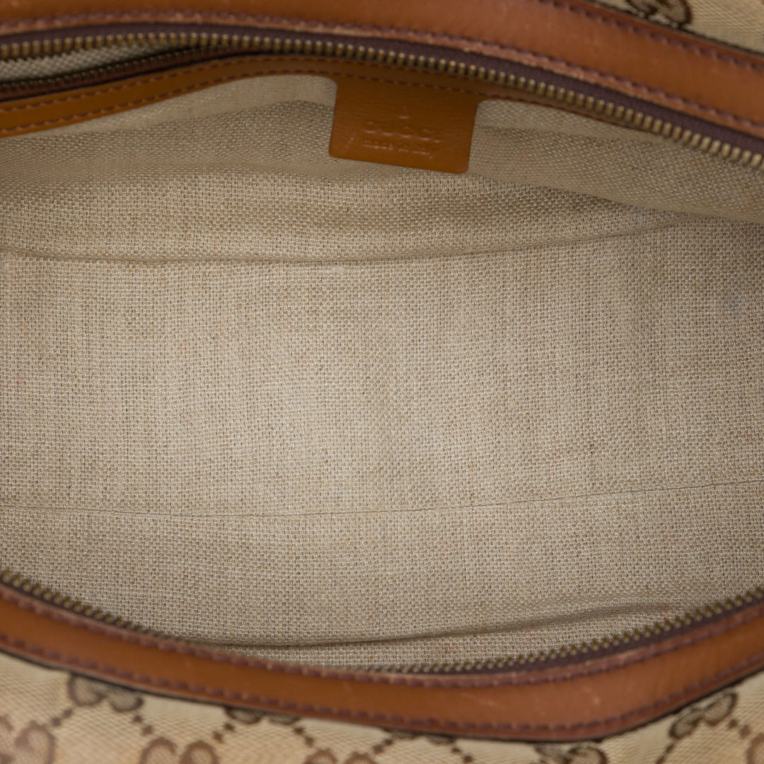 Gucci GG Lady Web Boston Sac Moyen Beige