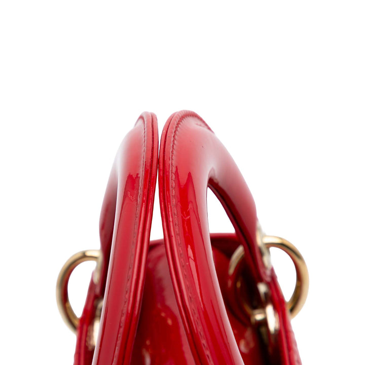 Mini Patent Cannage Lady Dior Red - Gaby Paris