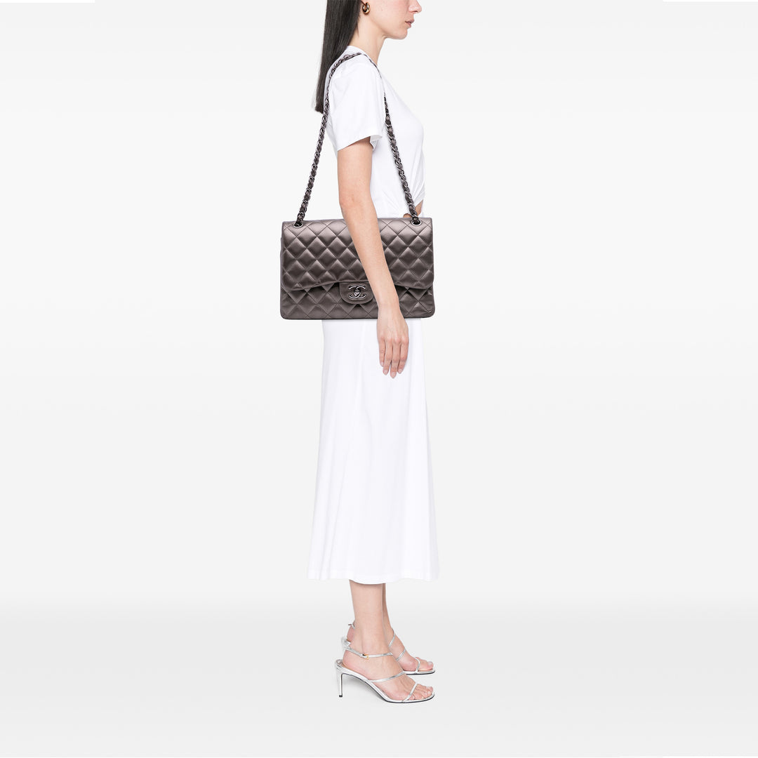 Chanel Jumbo Classic Cuir d’agneau Double rabat