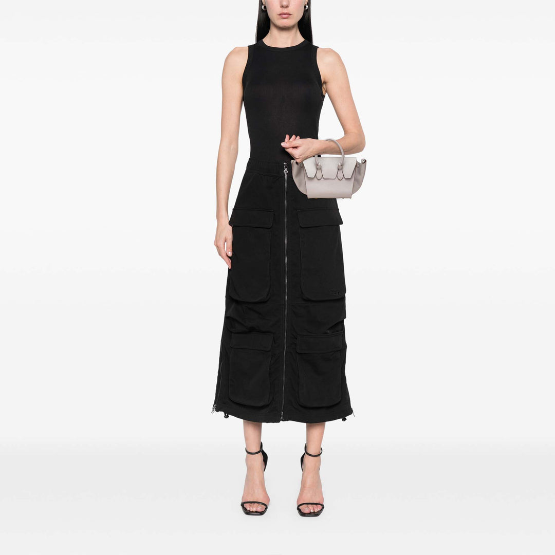Celine grainé Tie Knot Sac Petit Cuir de veau grainé Marron