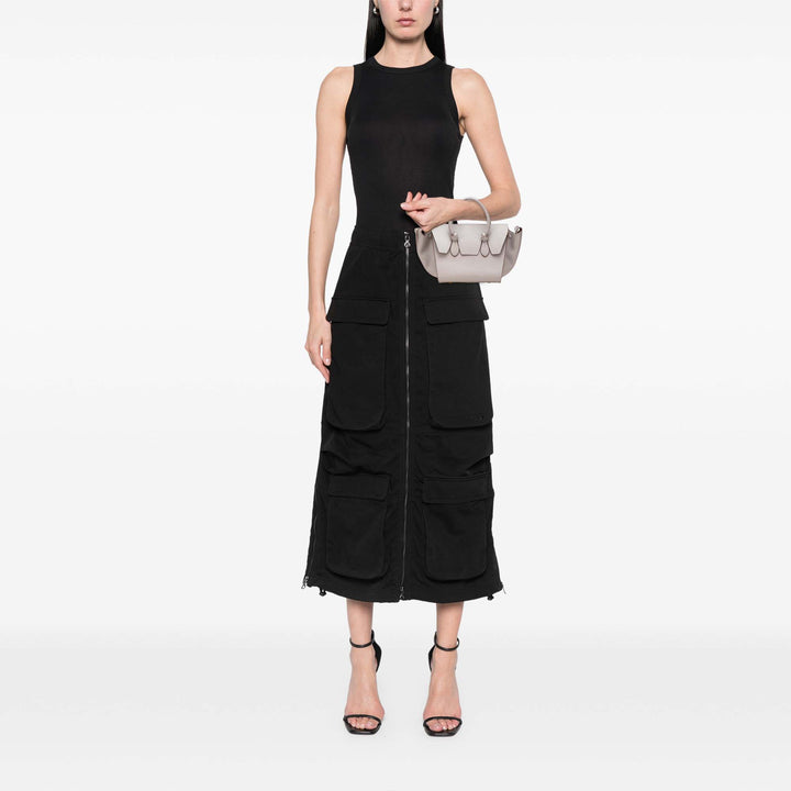 Celine grainé Tie Knot Sac Petit Cuir de veau grainé Marron