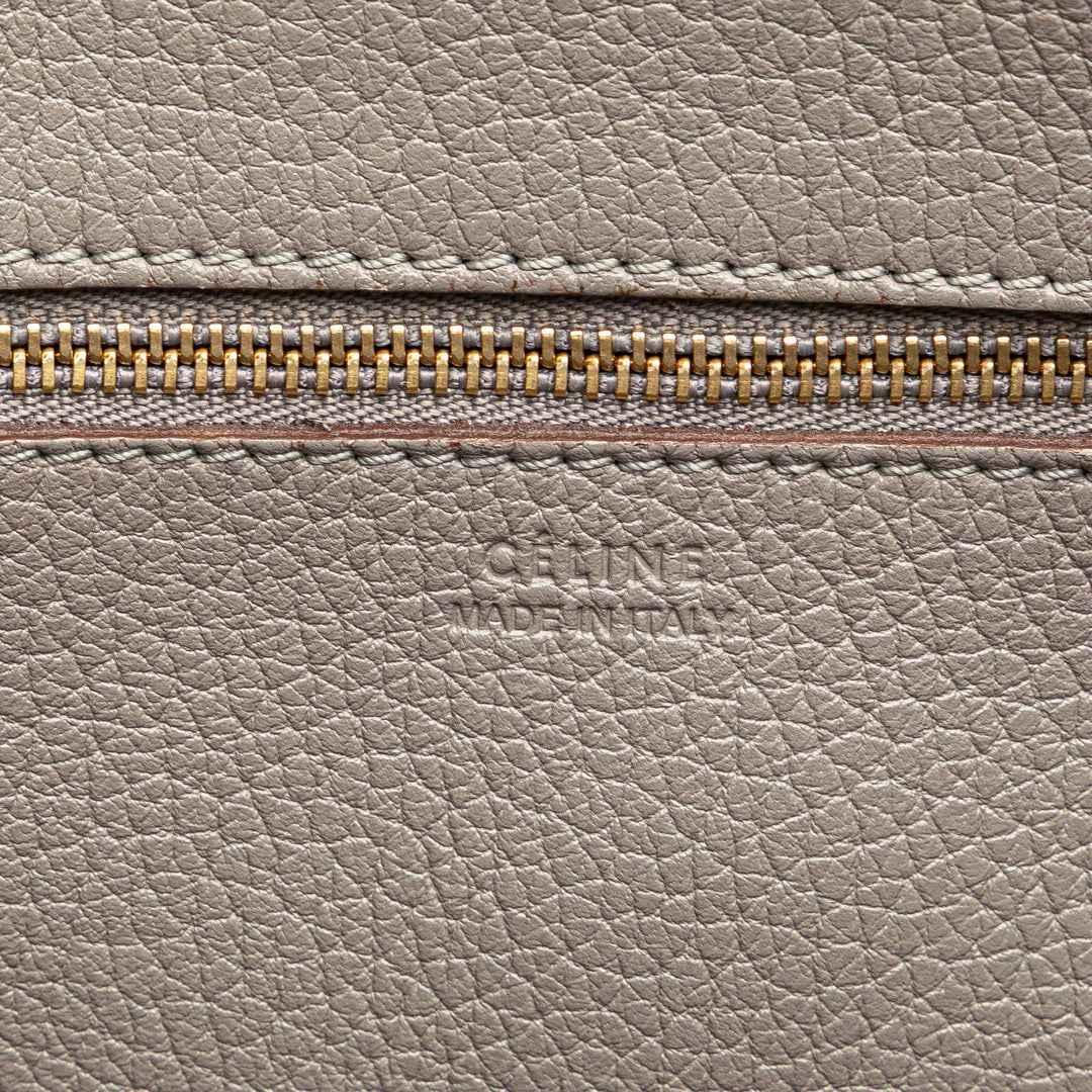 Celine grainé Tie Knot Sac Petit Cuir de veau grainé Marron