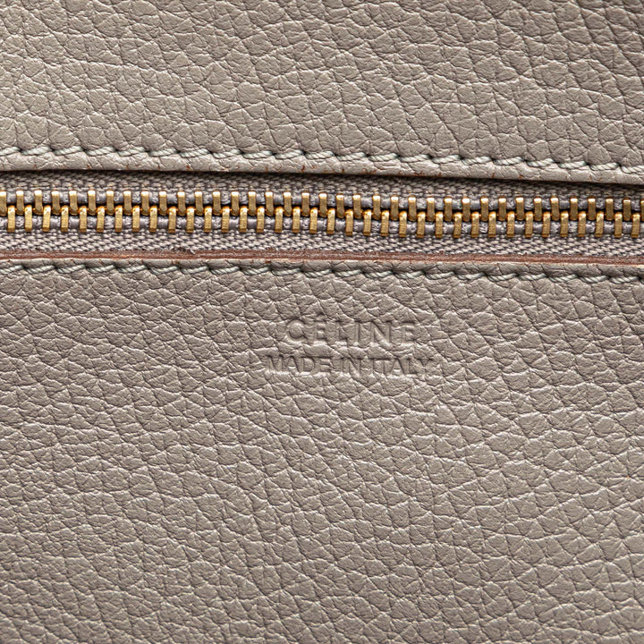 Celine grainé Tie Knot Sac Petit Cuir de veau grainé Marron