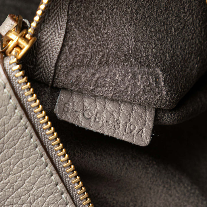 Celine grainé Tie Knot Sac Petit Cuir de veau grainé Marron