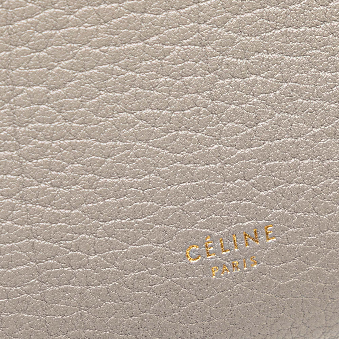 Celine grainé Tie Knot Sac Petit Cuir de veau grainé Marron