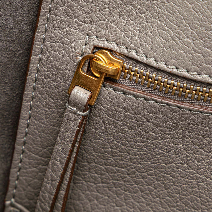 Celine grainé Tie Knot Sac Petit Cuir de veau grainé Marron