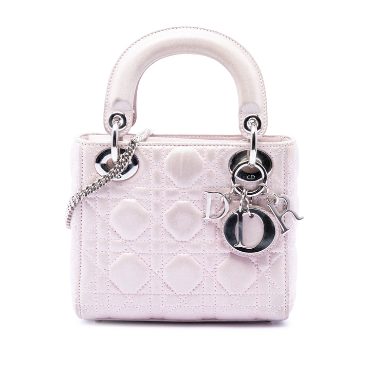 Dior Mini Iridescent Cuir d’agneau Cannage Lady Dior
