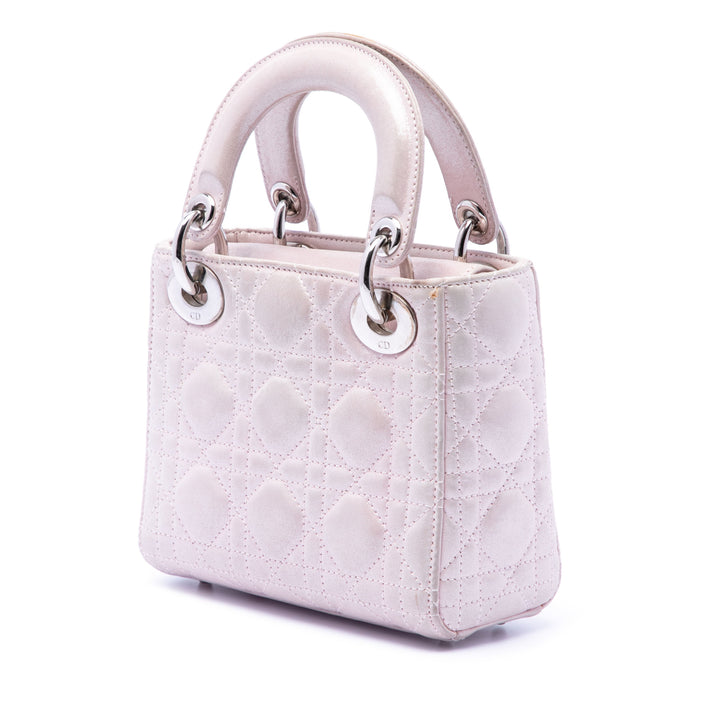 Dior Mini Iridescent Cuir d’agneau Cannage Lady Dior