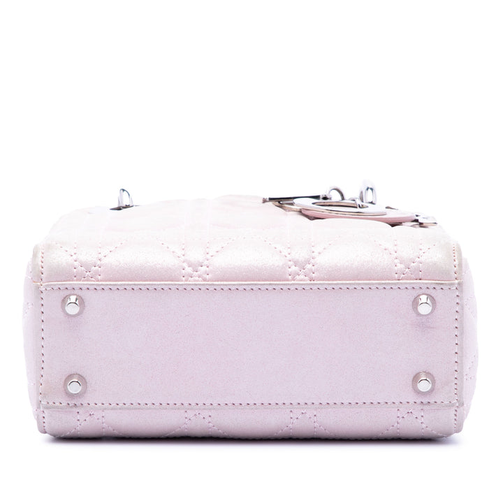 Dior Mini Iridescent Cuir d’agneau Cannage Lady Dior