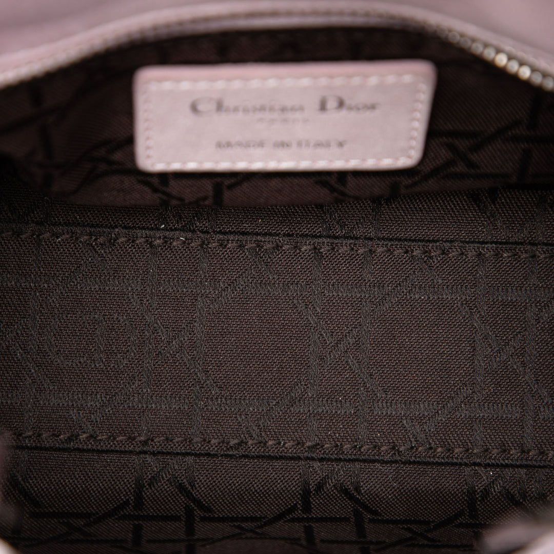 Dior Mini Iridescent Cuir d’agneau Cannage Lady Dior