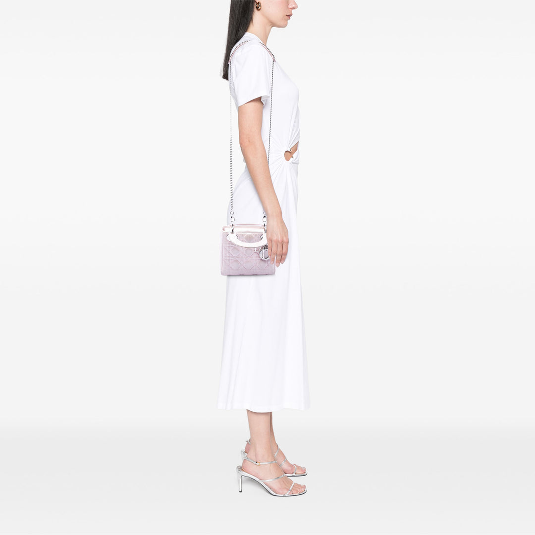 Dior Mini Iridescent Cuir d’agneau Cannage Lady Dior