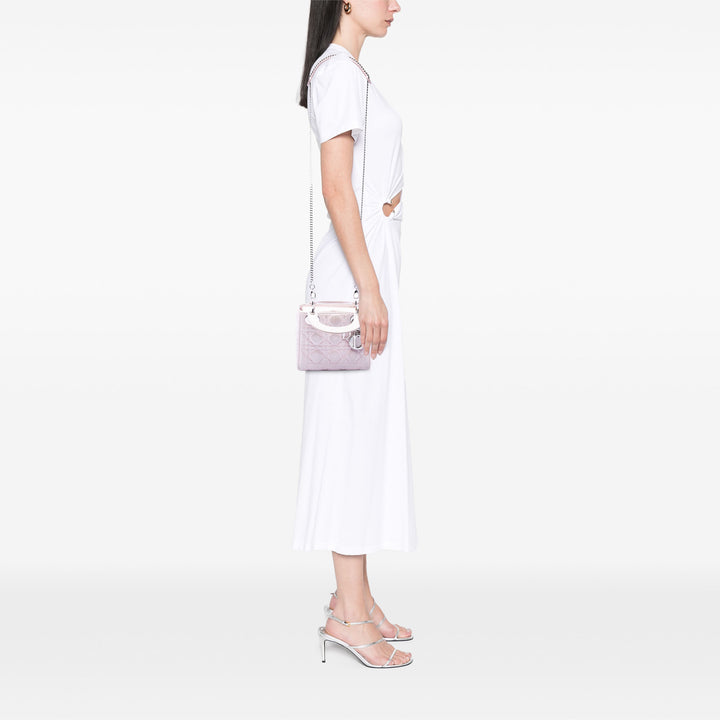 Dior Mini Iridescent Cuir d’agneau Cannage Lady Dior
