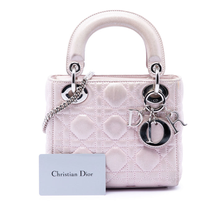 Dior Mini Iridescent Cuir d’agneau Cannage Lady Dior