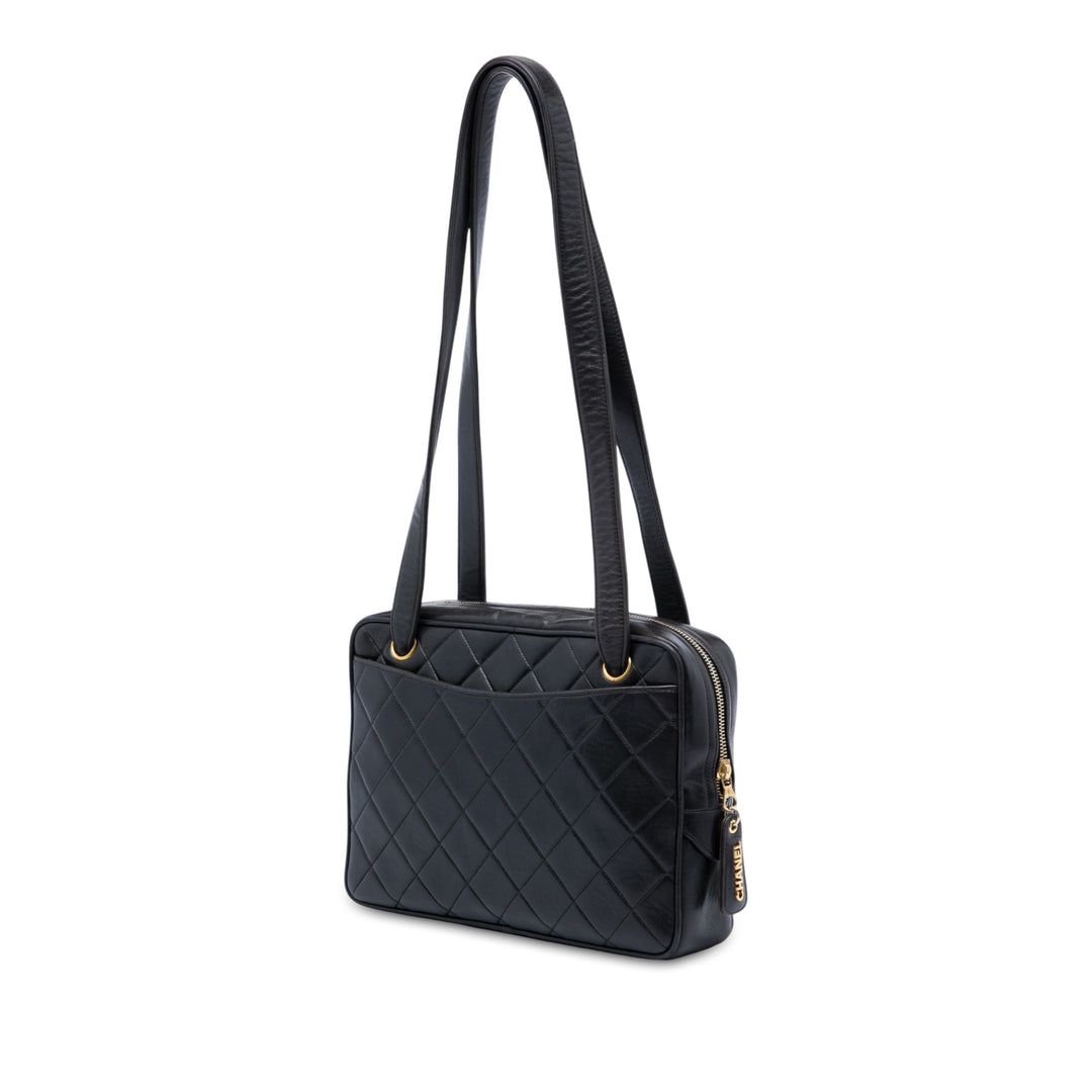 Chanel Matelassé Sac Cuir d'agneau Noir – vue 2 – GABY PARIS