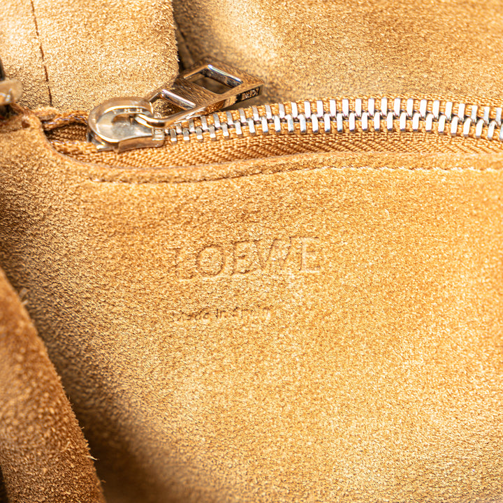 Medium Canvas and Calfskin Gate Top Handle Bag Brown - Gaby Paris