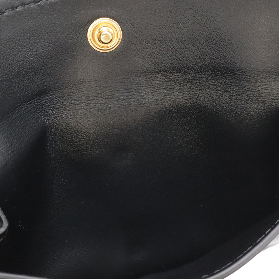 Burberry Cuir de veau grainé TB Jessie Card Étui on Chain