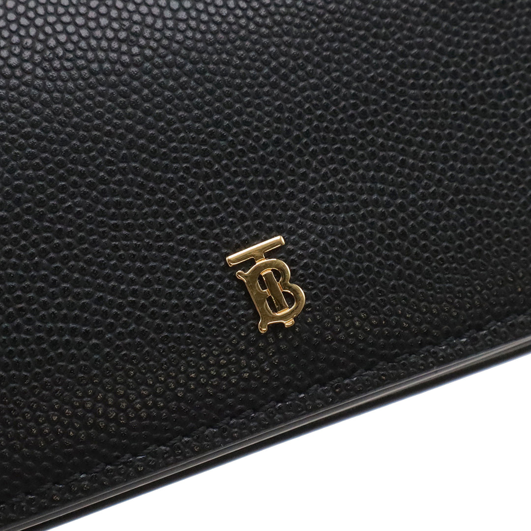 Burberry Cuir de veau grainé TB Jessie Card Étui on Chain