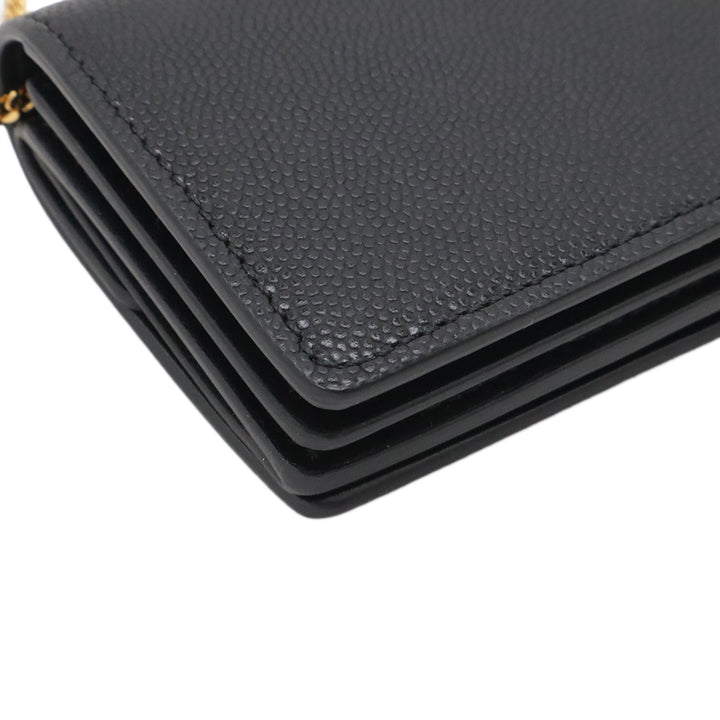 Burberry Cuir de veau grainé TB Jessie Card Étui on Chain