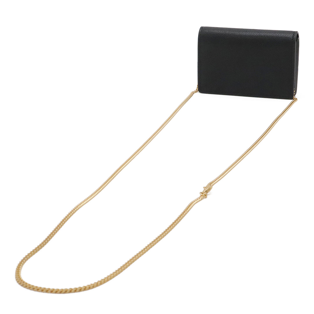 Burberry Cuir de veau grainé TB Jessie Card Étui on Chain