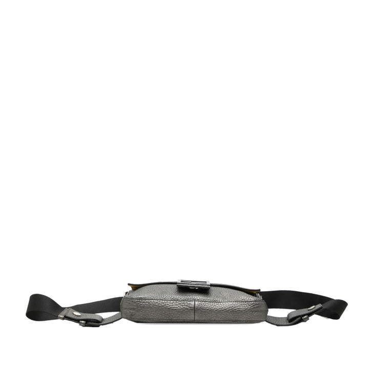 Fendi Selleria Baguette Sac Gris – vue 3 – GABY PARIS
