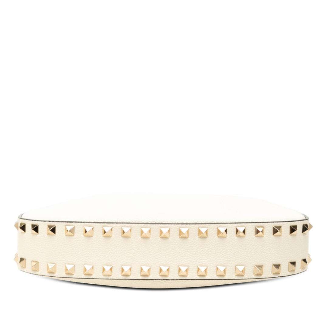 Valentino Grainy Rockstud Hobo Petit Cuir de veau