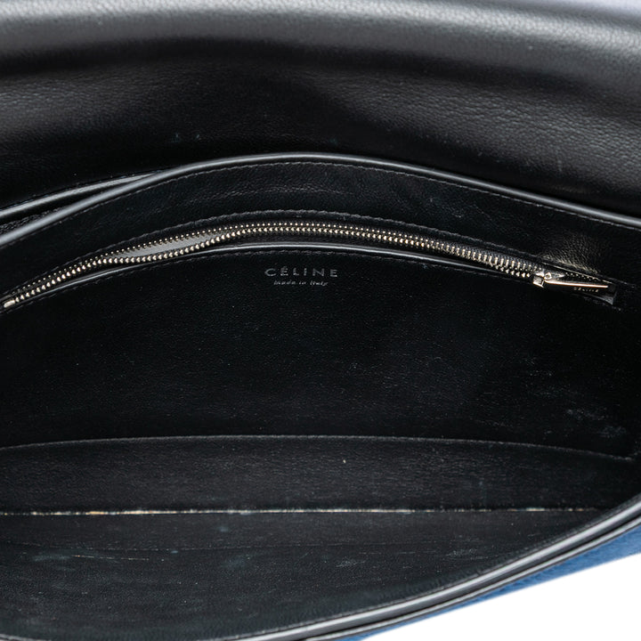 Celine Multicolor Cuir et Pony Hair Diamond Sac bandoulière