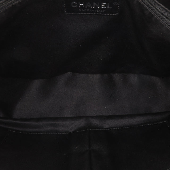 Bicolor Tweed and Nylon Astronaut Essentials Flap Black - Gaby Paris