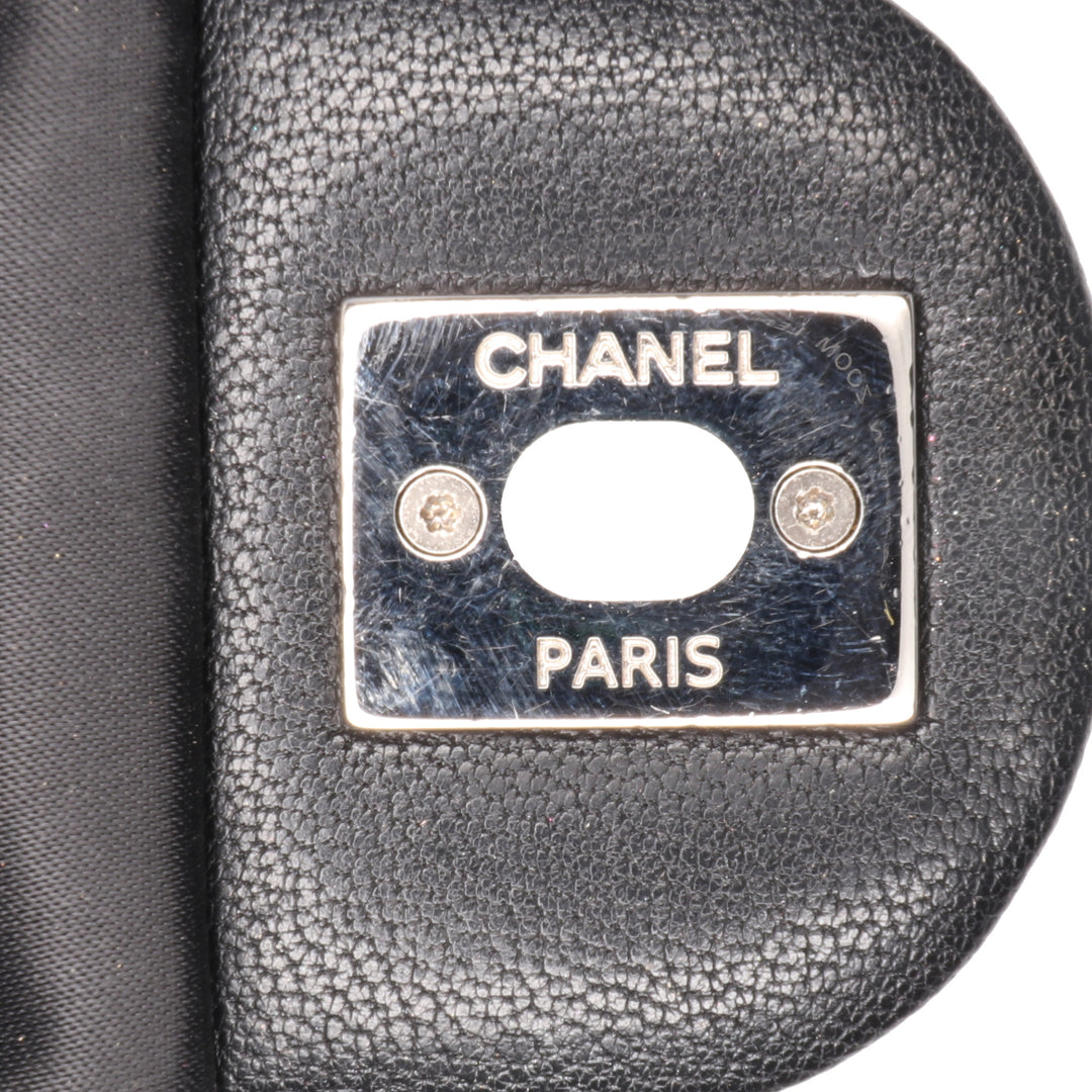 Bicolor Tweed and Nylon Astronaut Essentials Flap Black - Gaby Paris