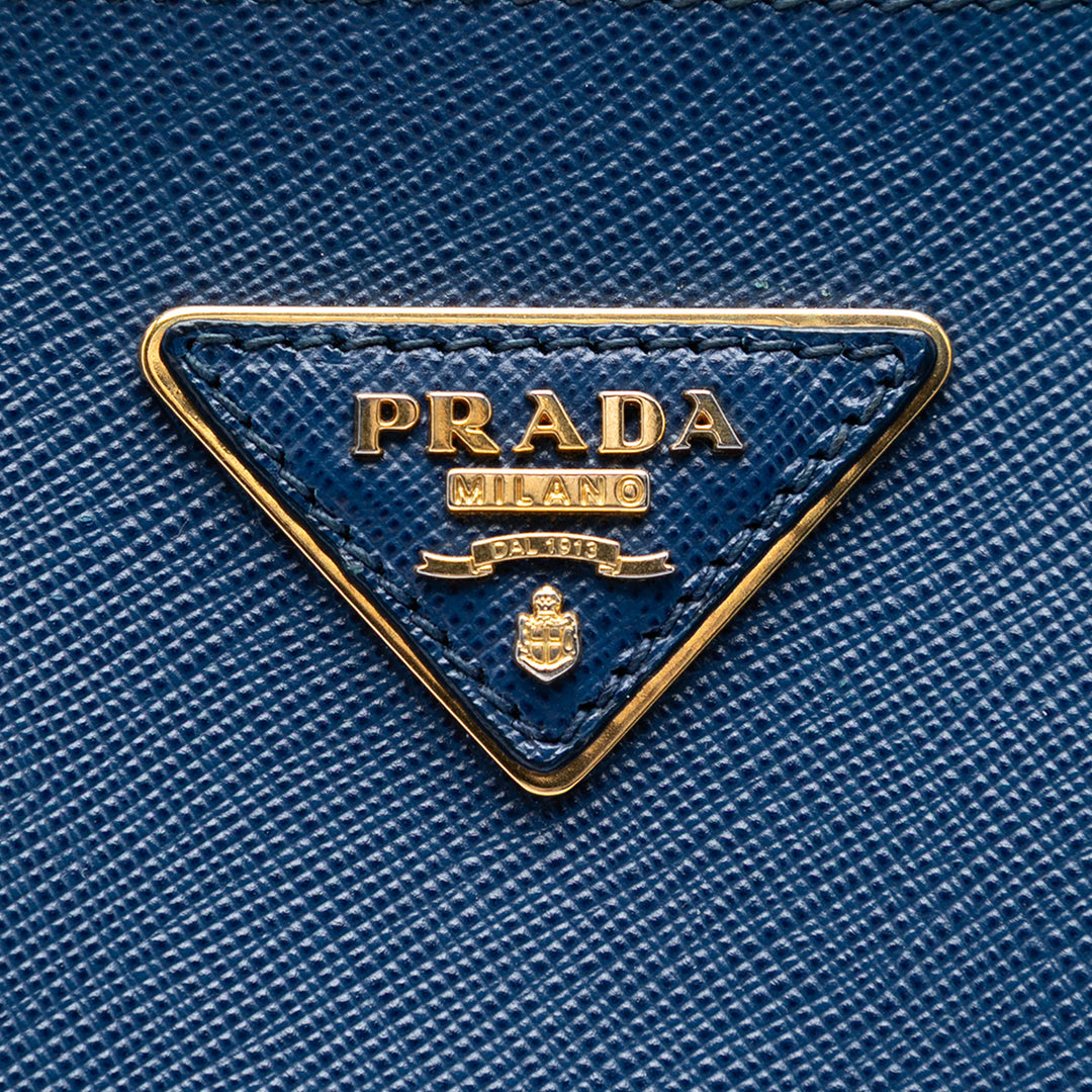 Prada Large Saffiano Lux Galleria Double Zip Cabas