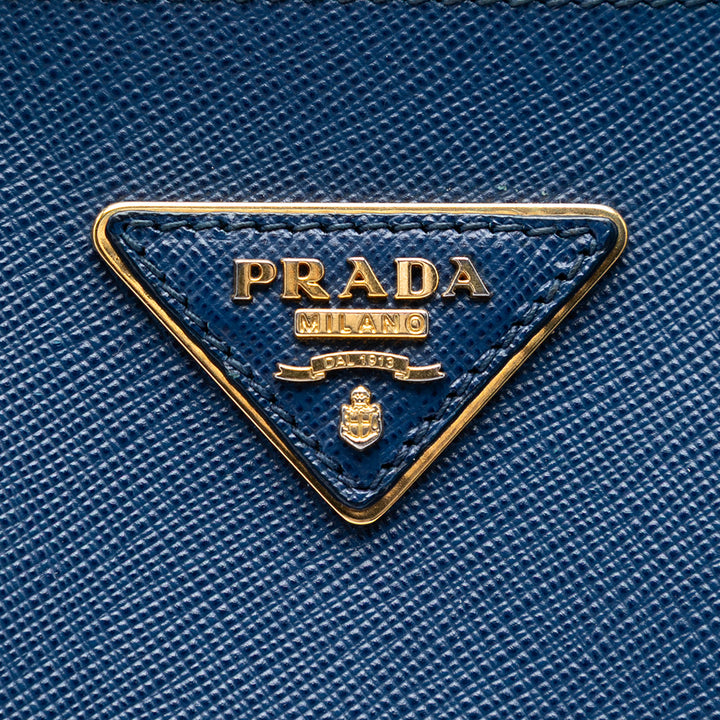 Prada Large Saffiano Lux Galleria Double Zip Cabas