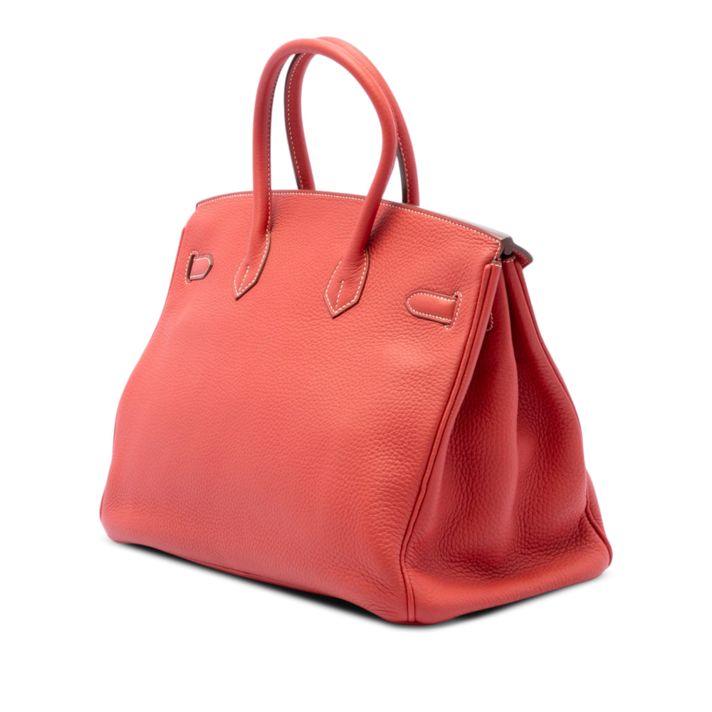 Hermès Sac à main Édition limitée Bicolore Birkin Retourne 35 Clémence Orange – vue 2 – GABY PARIS