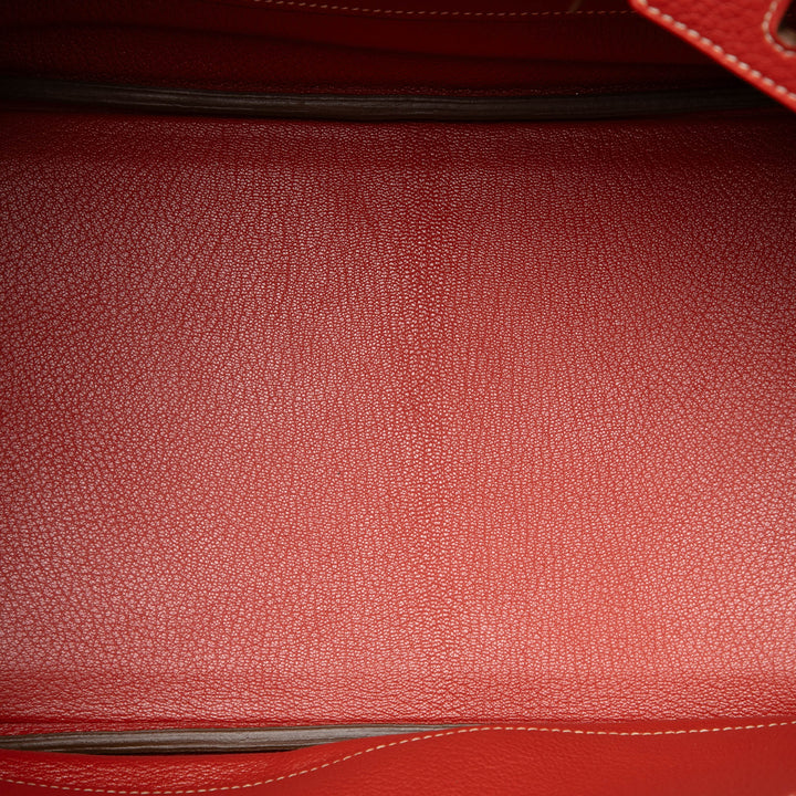 Hermès Sac à main Édition limitée Bicolore Birkin Retourne 35 Clémence Orange – vue 4 – GABY PARIS