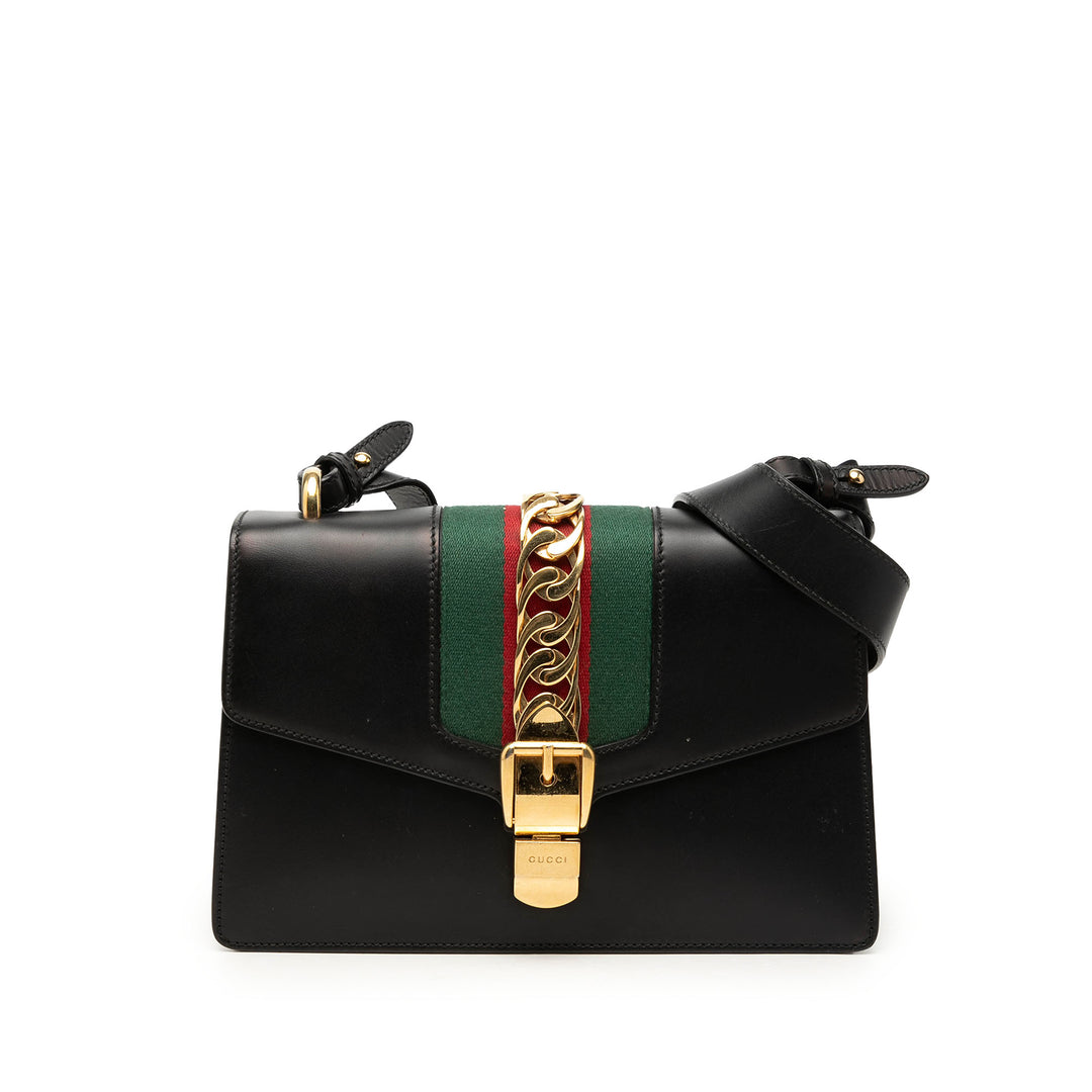Gucci Web Sylvie Sac Petit Cuir de veau